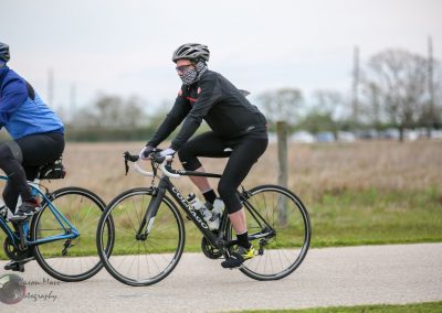 Bike ride with Bluebonnet Express cycling team in rural Texas countryside.