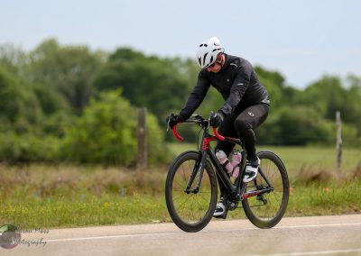 Smooth Black Road Bike for Bluebonnet Express Cycling Event in Texas.