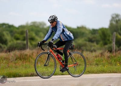 Smooth riding with Bluebonnet Express cycle service during outdoor bike rides.