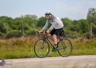 Smooth riding on the Bluebonnet Express bicycle route through scenic countryside.