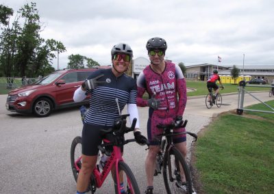 Vibrant cyclists at Bluebonnet Express bike race event, capturing the joy of cycling and scenic rides.