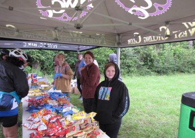 Fresh snacks at Bluebonnet Express bike ride event, outdoor gathering, community support, and cycling event.