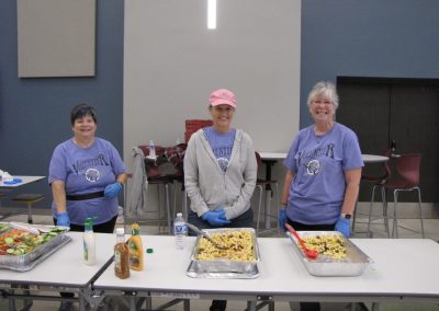 Healthy vegetable platter at Bluebonnet Express volunteer event in Texas.