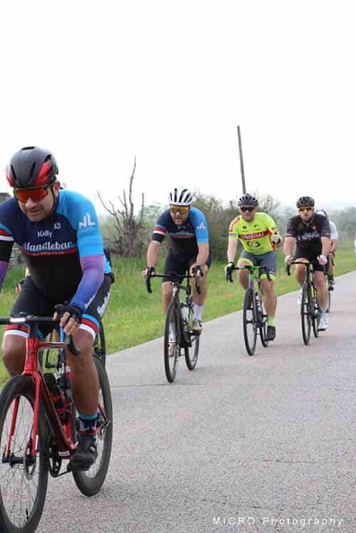 Active bike riders participating in Bluebonnet Express cycling event.