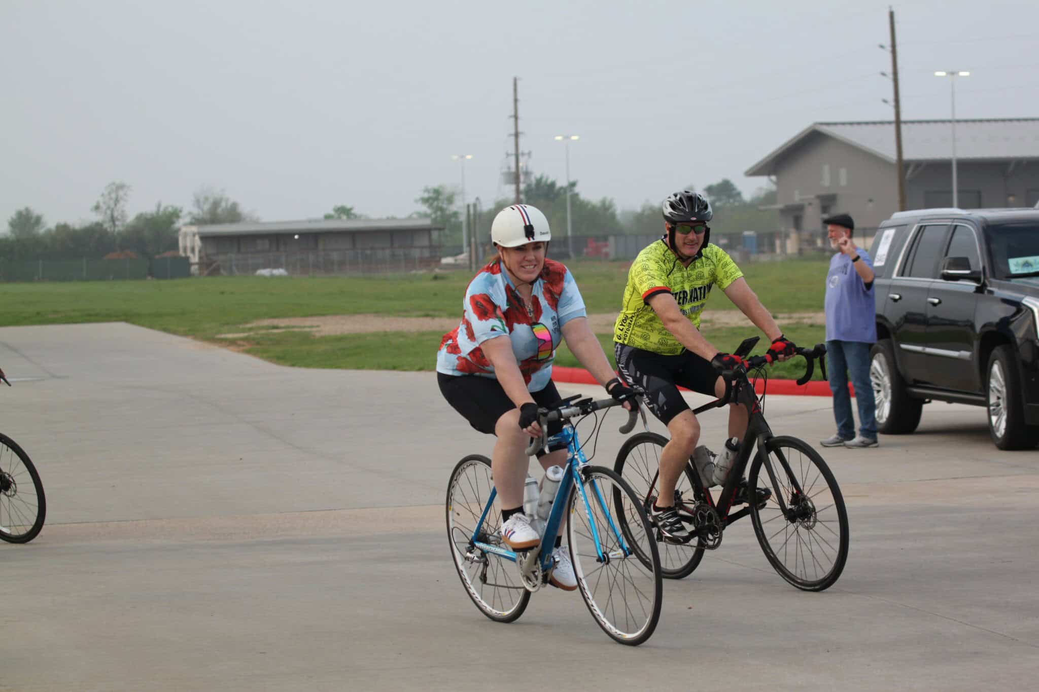 Enjoying scenic bike rides on Bluebonnet Express trail in Texas.