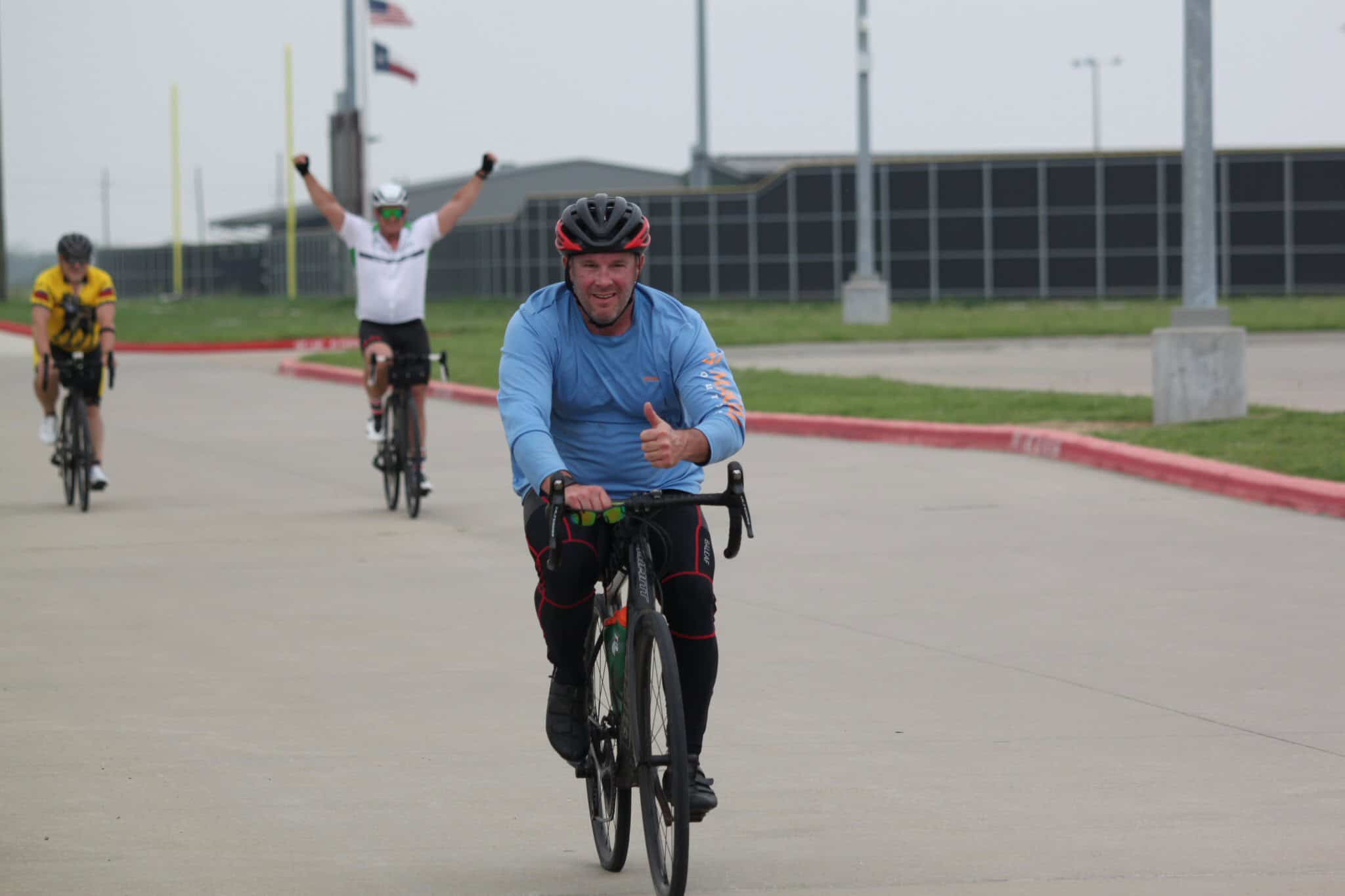 Enjoying cycling adventure with Bluebonnet Express bike tours and events.