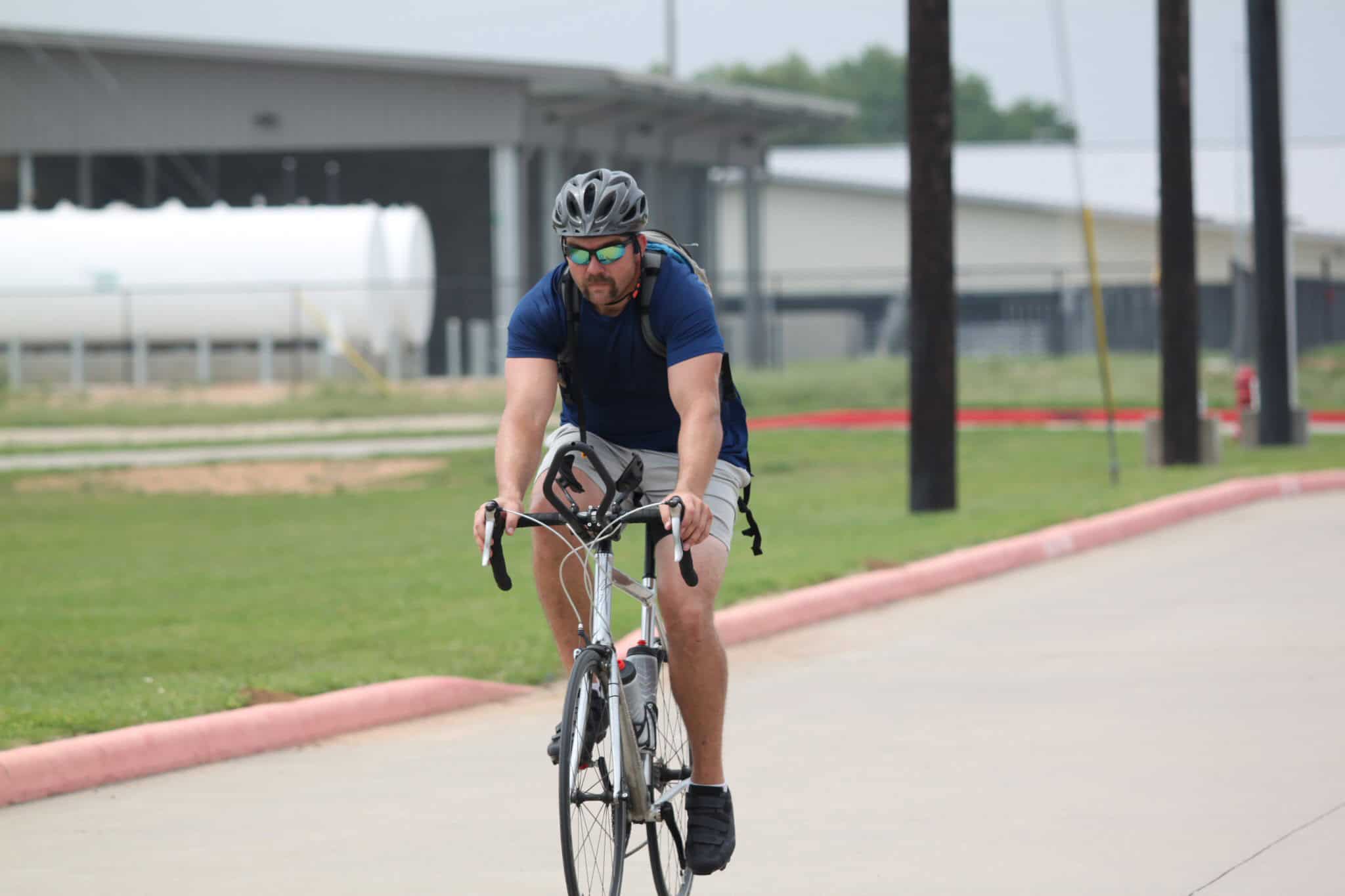 Smooth cycling experience on Bluebonnet Express bike trail with scenic views.