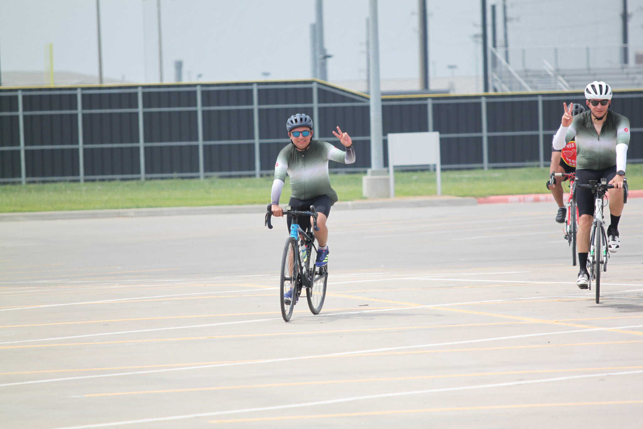 Brightening their day with a fun bike ride at Bluebonnet Express cycling event.